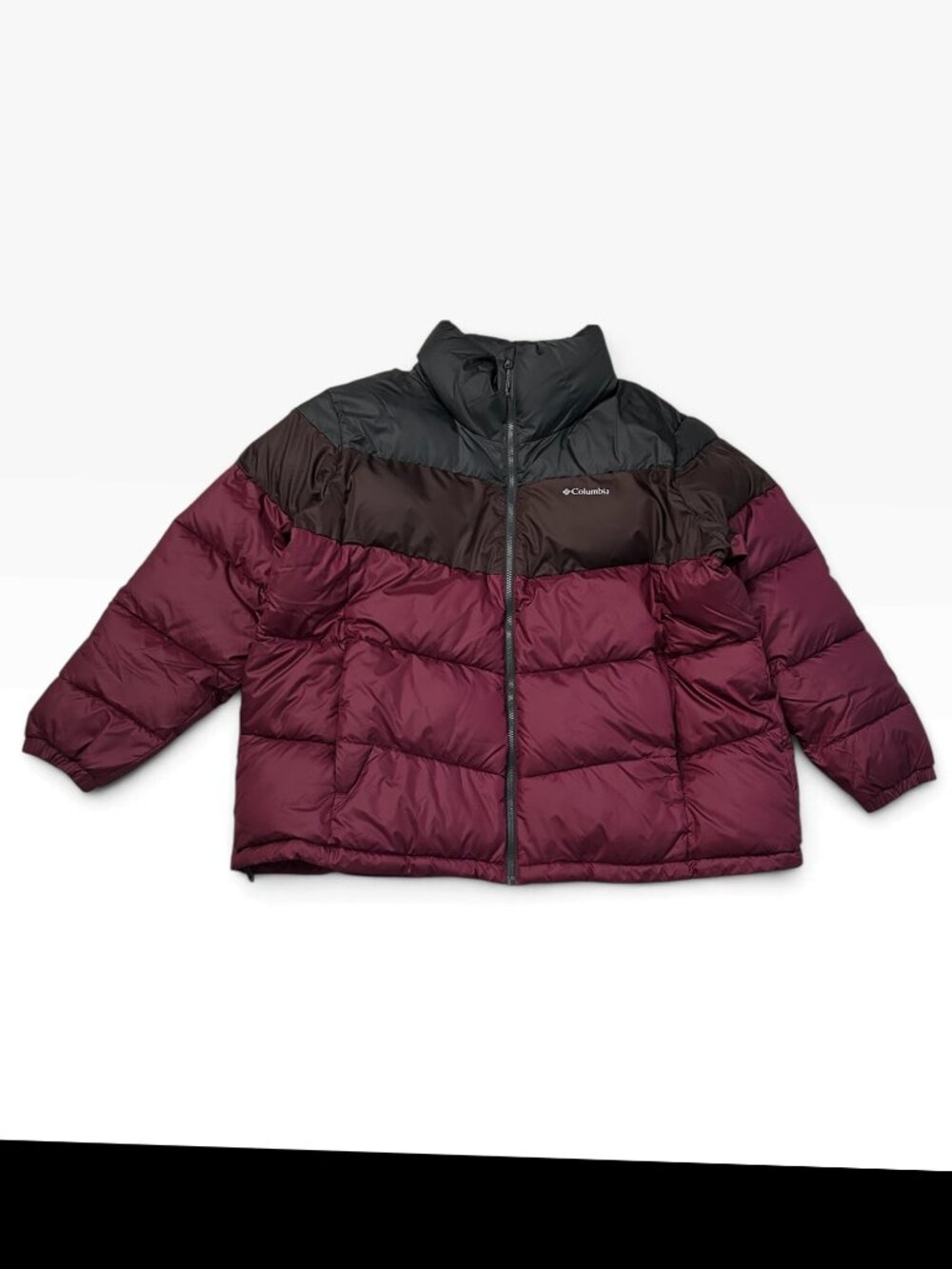 Columbia Puffect Color Blocked Jacket Marionberry/New Cinder/Shark Women Sz 3X